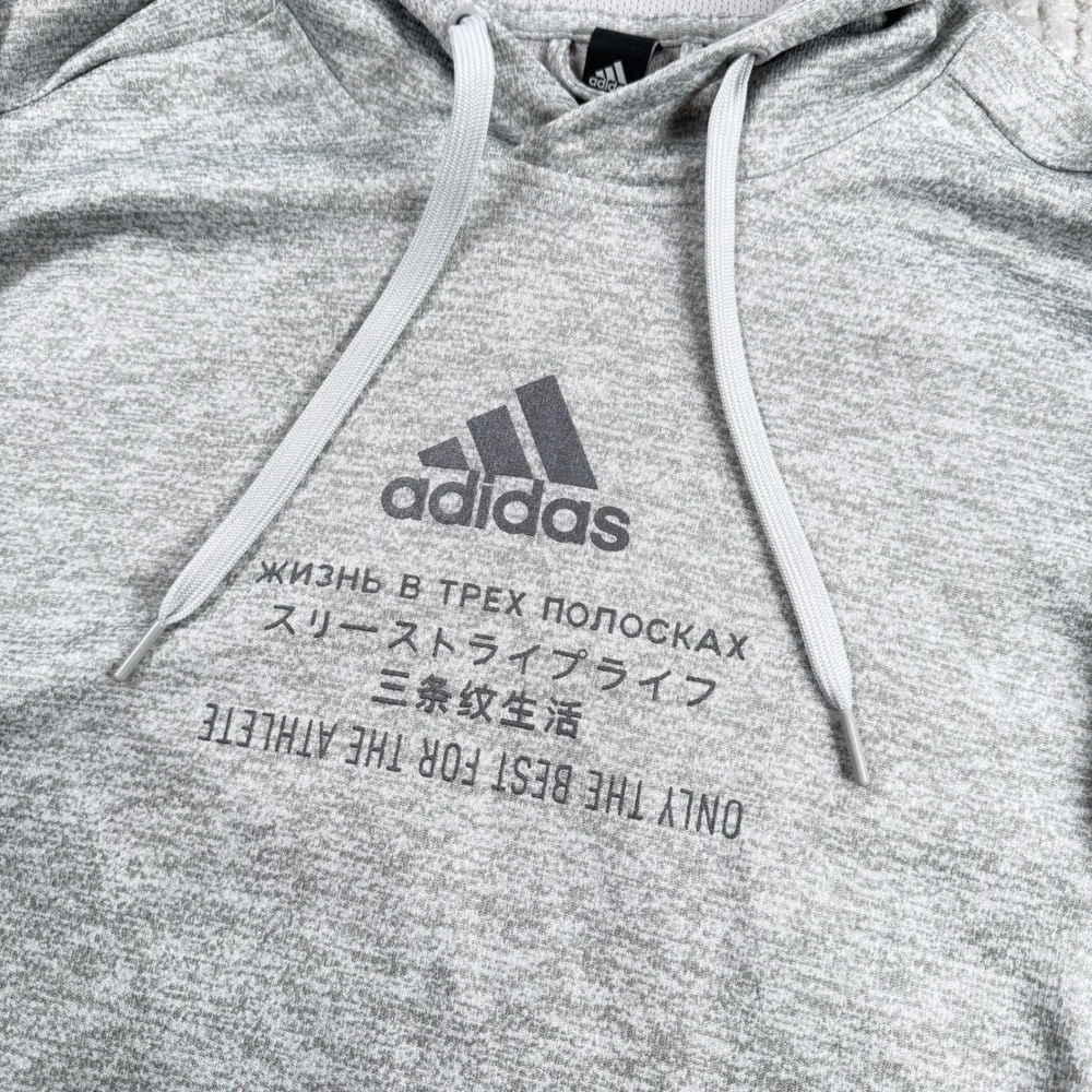 Adidas Climawarm Hoodie Mens M Grey Multilingual Gym ED8316 Gorpcore Tech Street